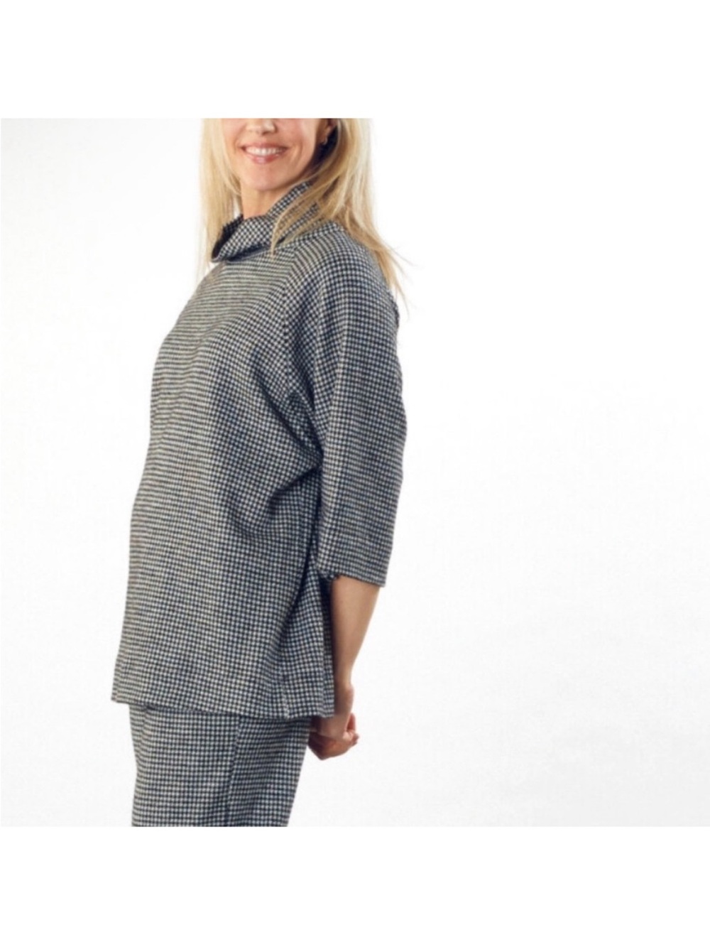 bryn Walker Black & White Houndstooth Keena Shirt XL New with tags